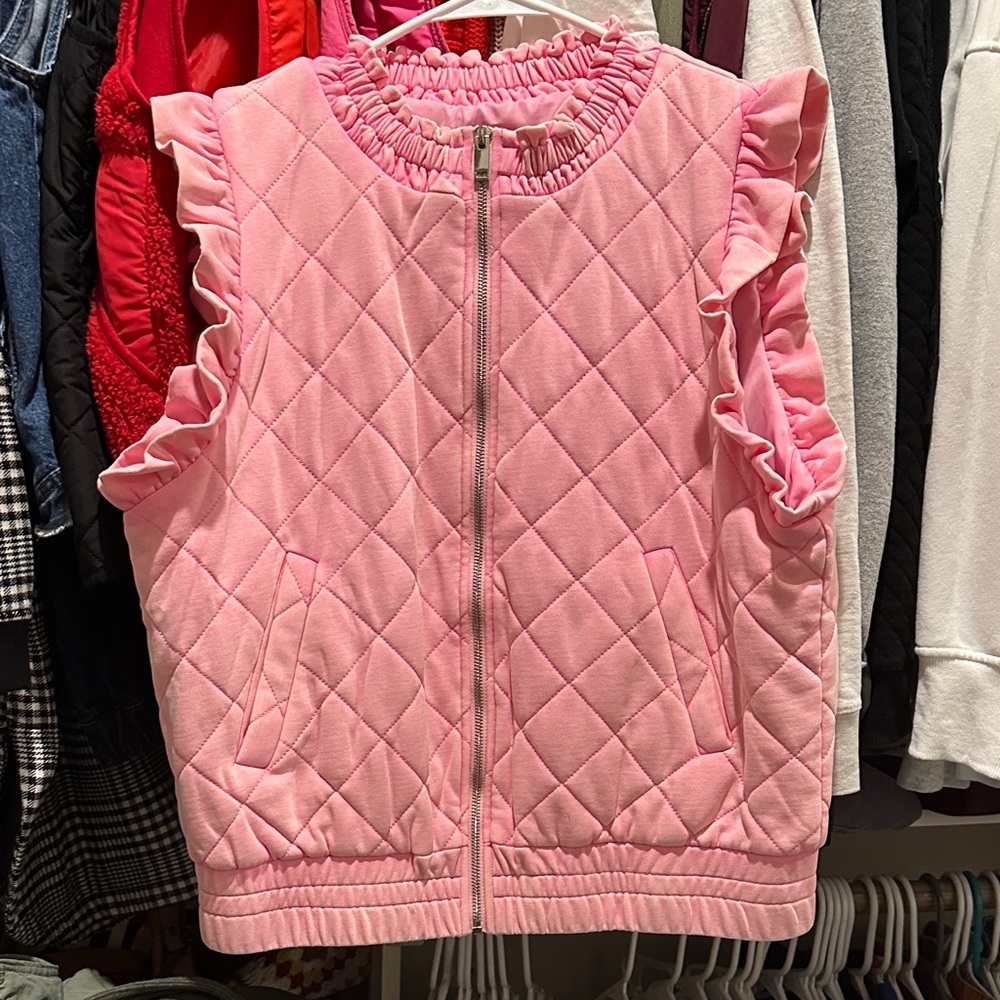 Promise Pink Quilted Vest BOUTIQUE NWT